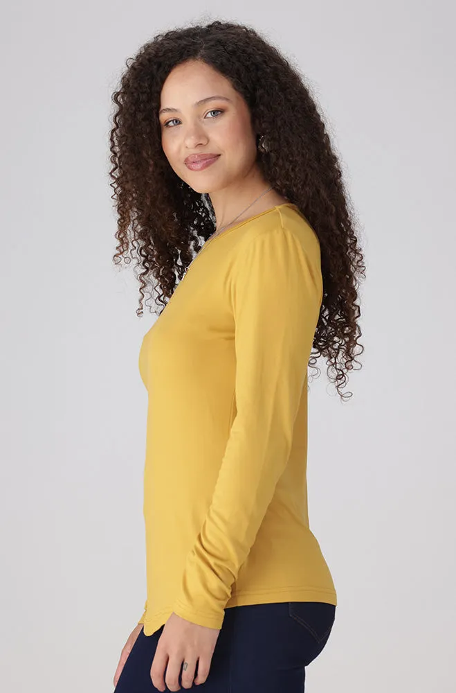 Cleo Crew Neck Tee _ 158023 _ Yellow sold by Dunns product image thumbnail 2