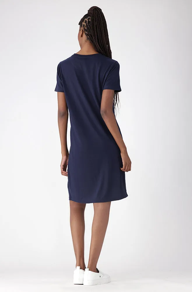 Koko T Shirt Dress _ 156069 _ Navy sold by Dunns product image thumbnail 5
