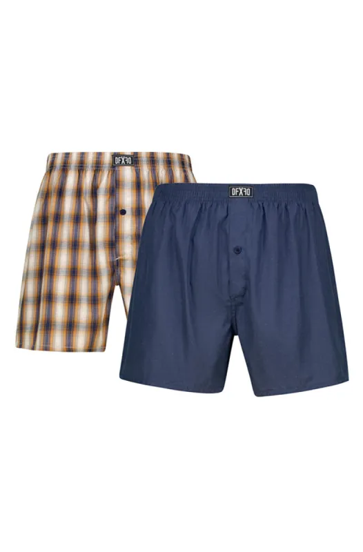 Tyrese Woven Boxers 2 Pk _ 155901 _ Blue sold by Dunns