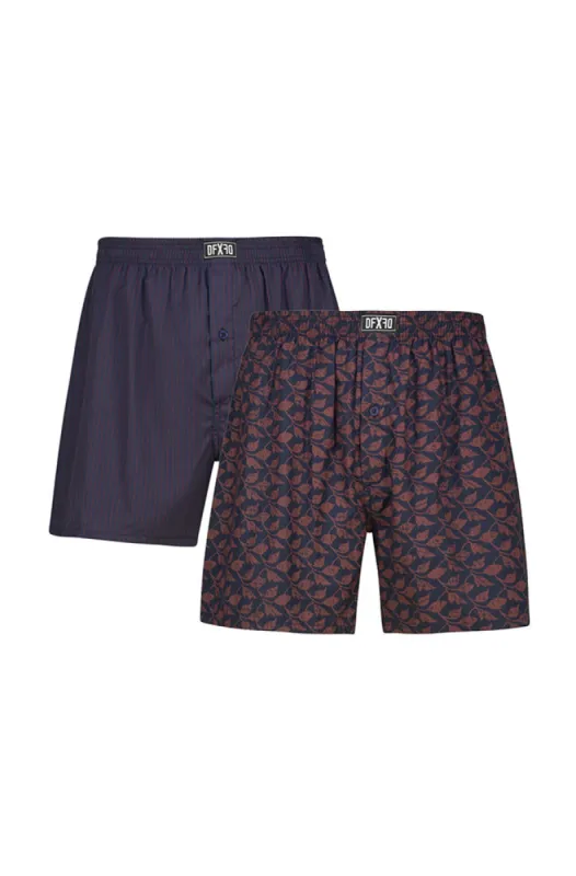 Kenzo Woven Boxers 2pk _ 155902 _ Burgundy sold by Dunns