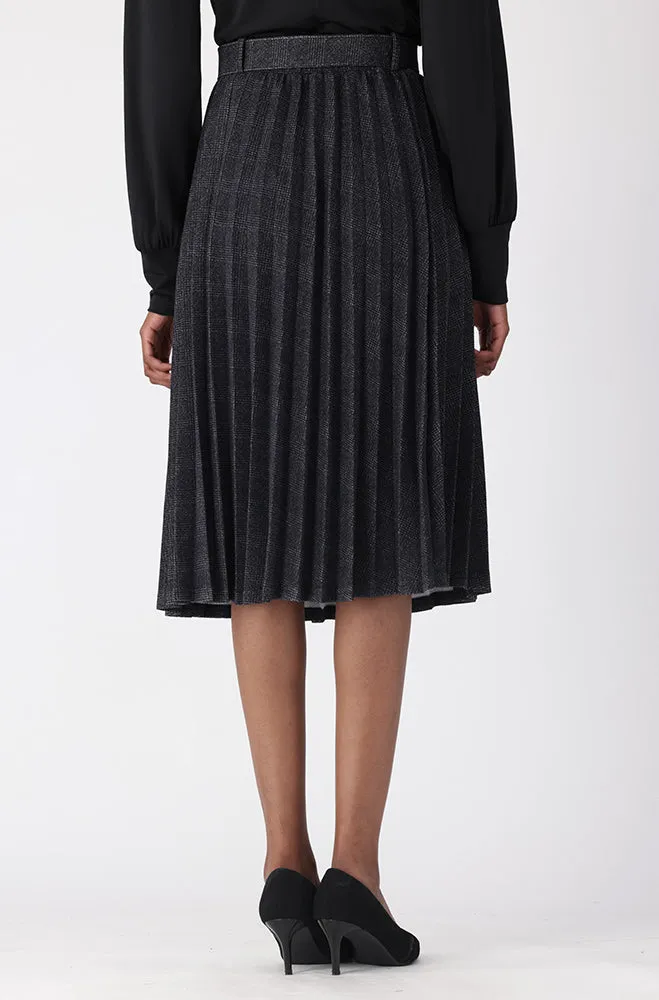 Emilia Pleated Midi Skirt _ 161773 _ Grey sold by Dunns product image thumbnail 3