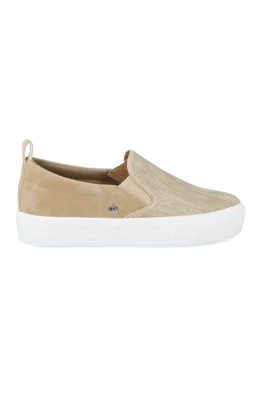 Gemima Pu Denim Upper Slip On Gusset _ 161111 _ Beige sold by Dunns