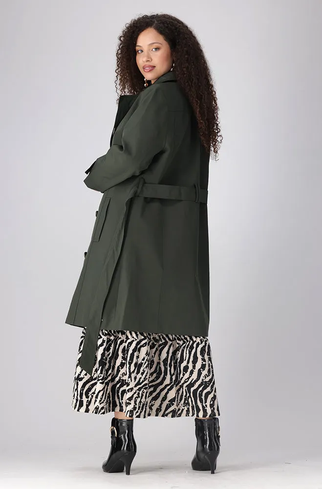 ELOISE TRENCH COAT _ 155904 _ Olive sold by Dunns product image thumbnail 5