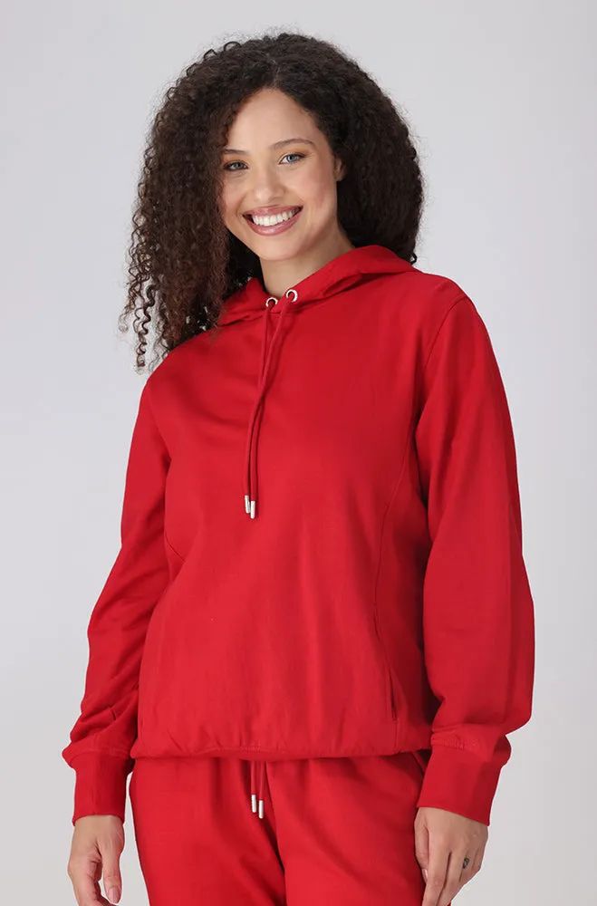 South Side Fleece Hoodie _ 156260 _ Red sold by Dunns