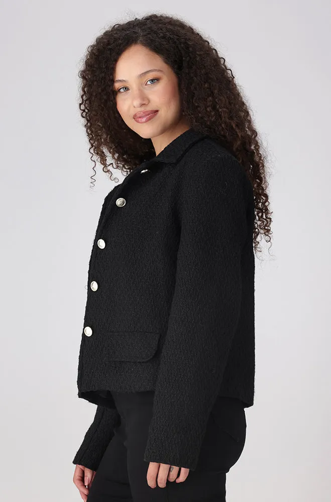 Else Boucle Jacket _ 156413 _ Black sold by Dunns product image thumbnail 2