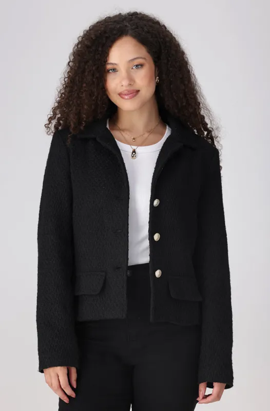 Else Boucle Jacket _ 156413 _ Black sold by Dunns