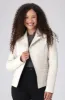 Cleo Quilted Pu Biker Jacket _ 155808 _ Cream sold by Dunns