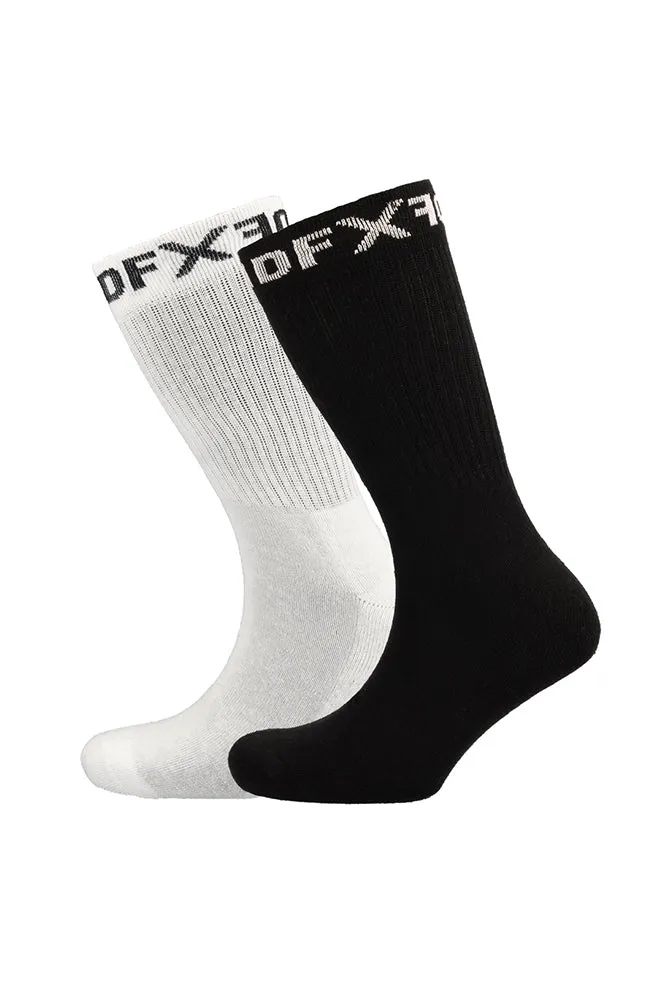 Dfdx Reverse Sports Socks 2pk _ 157213 _ Black sold by Dunns