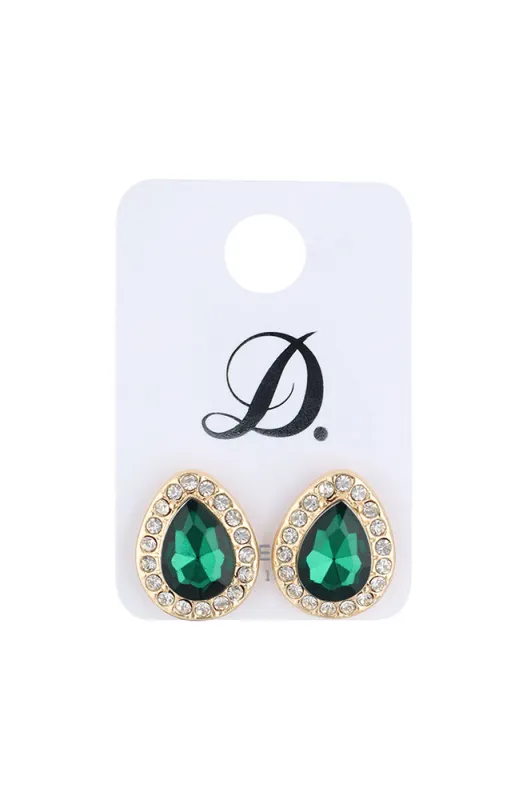 Amy Emerald Stud Earrings _ 158240 _ Gold sold by Dunns