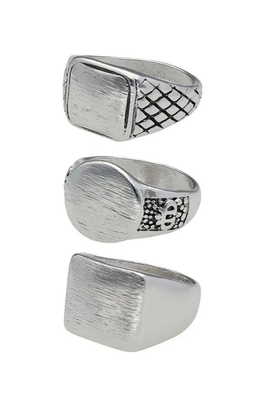 Brady 3 Pack Rings _ 156379 _ Silver sold by Dunns