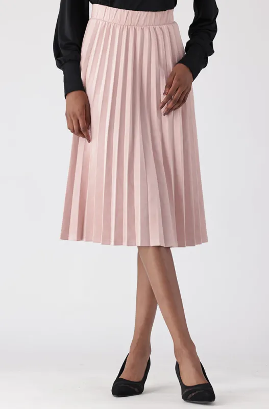 Emilia Pleated Midi Skirt _ 157676 _ Pink sold by Dunns