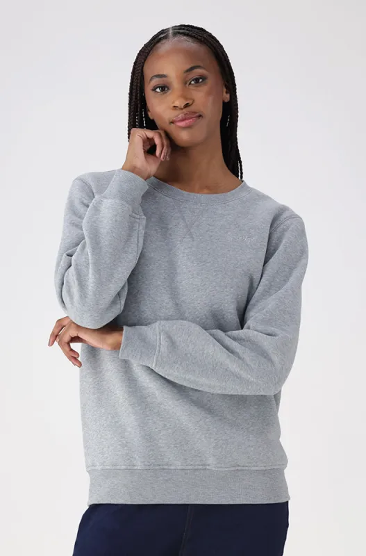 Brooklyn Fleece Crew Neck _ 155778 _ Grey Mel sold by Dunns