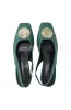 Everly Slingback Square Toe Heel _ 157321 _ Emerald sold by Dunns