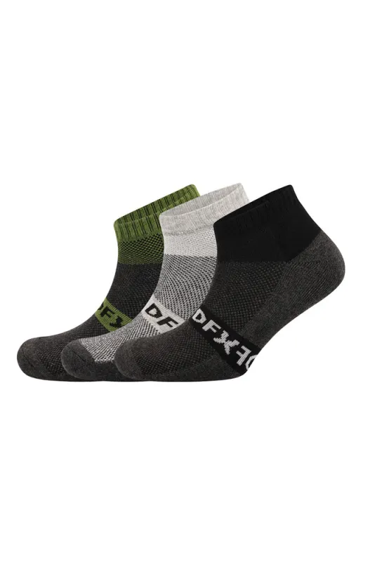 Dfx Reverse Trainer Socks 3pk _ 157212 _ Fatigue sold by Dunns