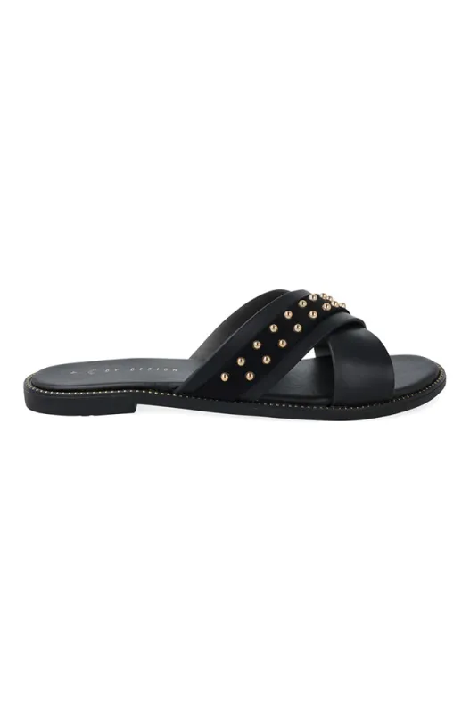 Raylee cross over stud sandal sold by Dunns