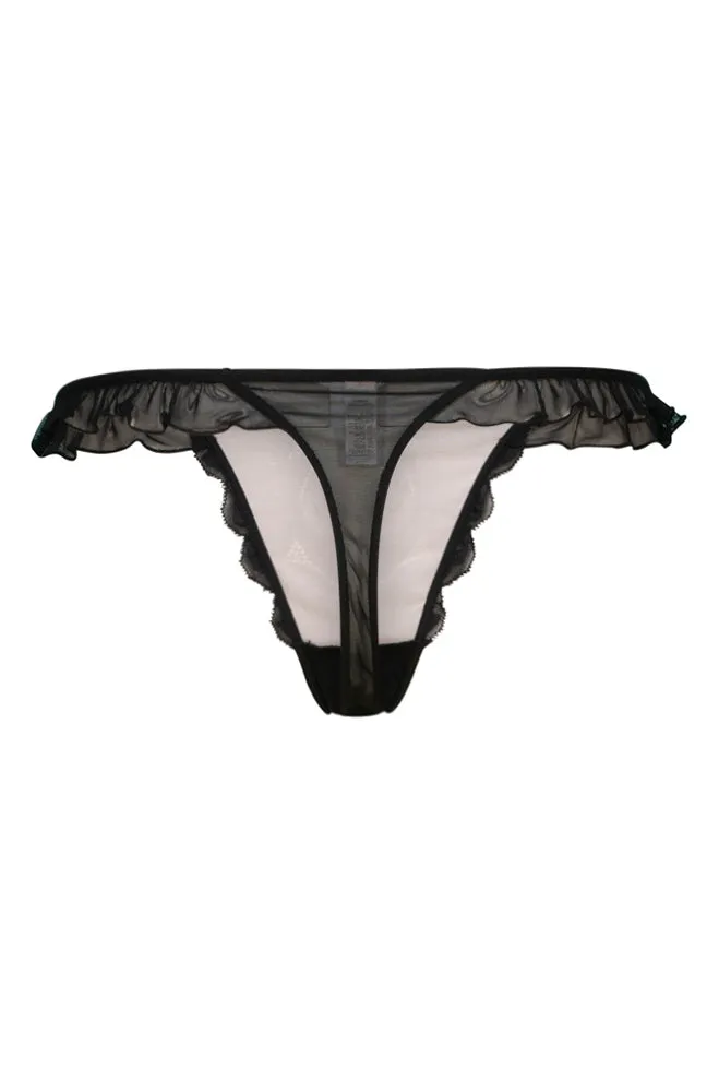 Thea Meshfrilled Thong _ 159516 _ Black sold by Dunns product image thumbnail 2