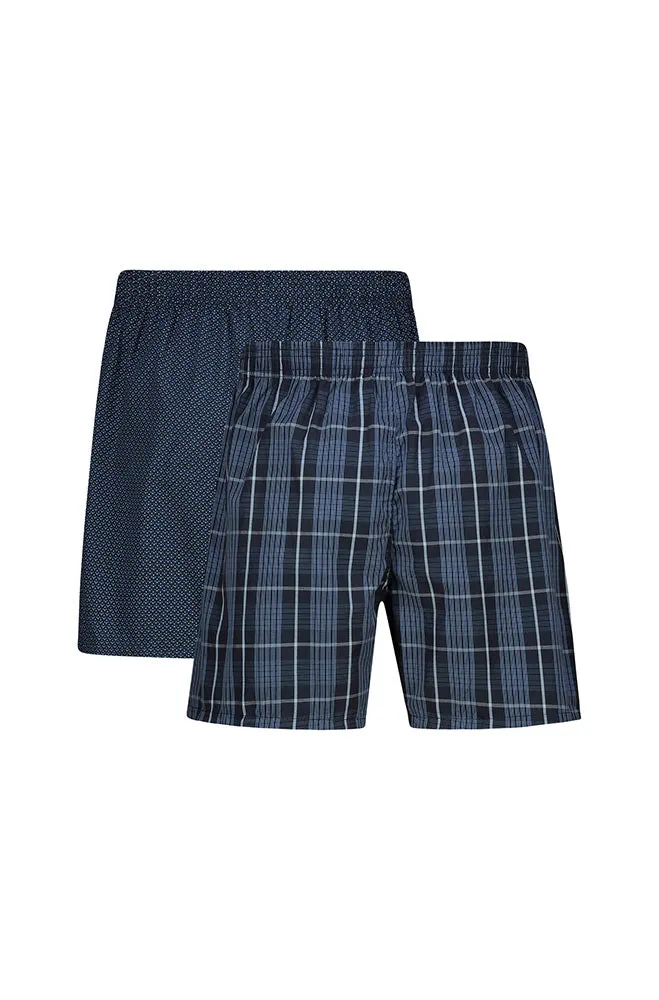 Nino Woven Boxers 2pk _ 153050 _ Navy sold by Dunns product image thumbnail 2