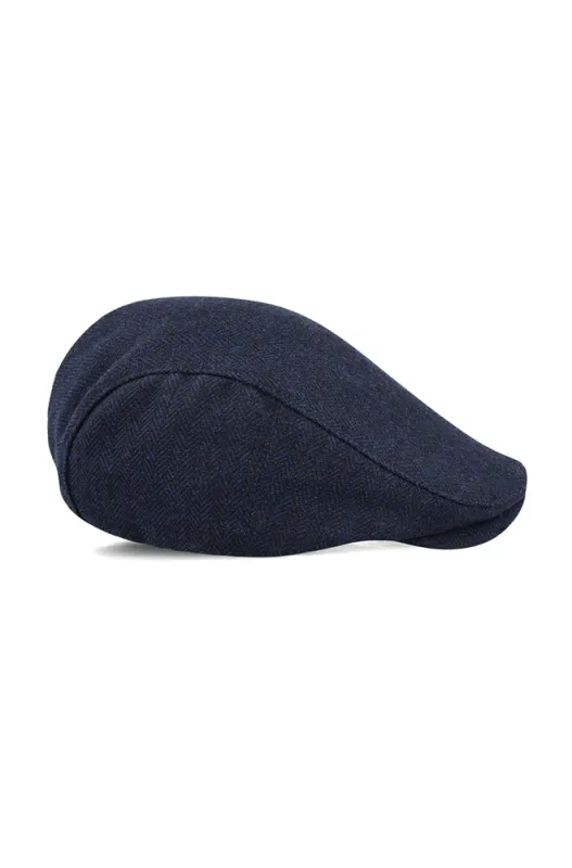 Harper Chevron Newboy Hat _ 159581 _ Navy sold by Dunns