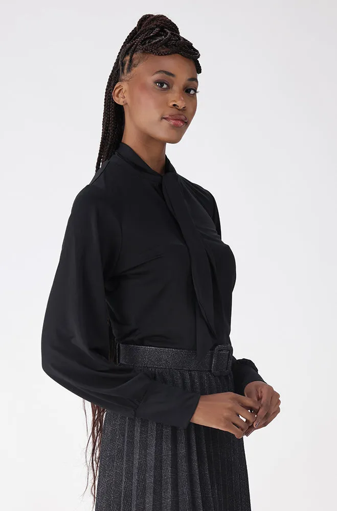 KATE SLINKY KITTY BOW BLOUSE _ 158973 _ Black sold by Dunns product image thumbnail 2