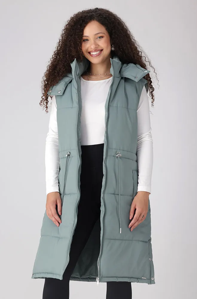 Gia Sleeveless Puffer Jacket _ 155730 _ Sage sold by Dunns product image thumbnail 2