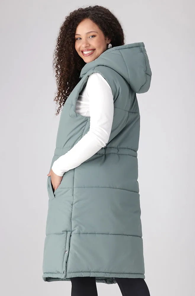Gia Sleeveless Puffer Jacket _ 155730 _ Sage sold by Dunns product image thumbnail 5
