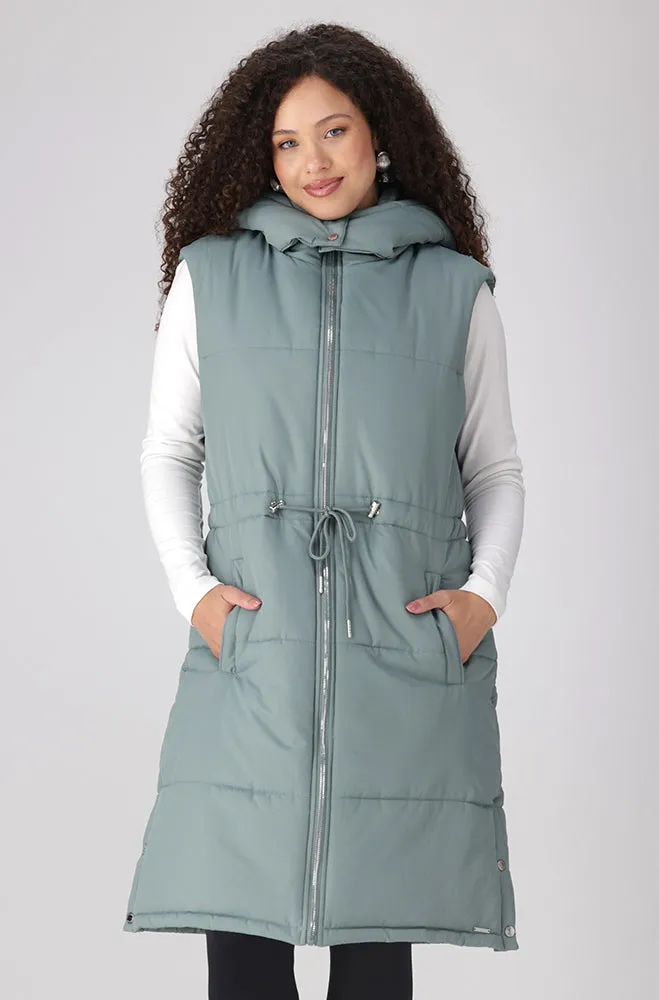 Gia Sleeveless Puffer Jacket _ 155730 _ Sage sold by Dunns product image thumbnail 4