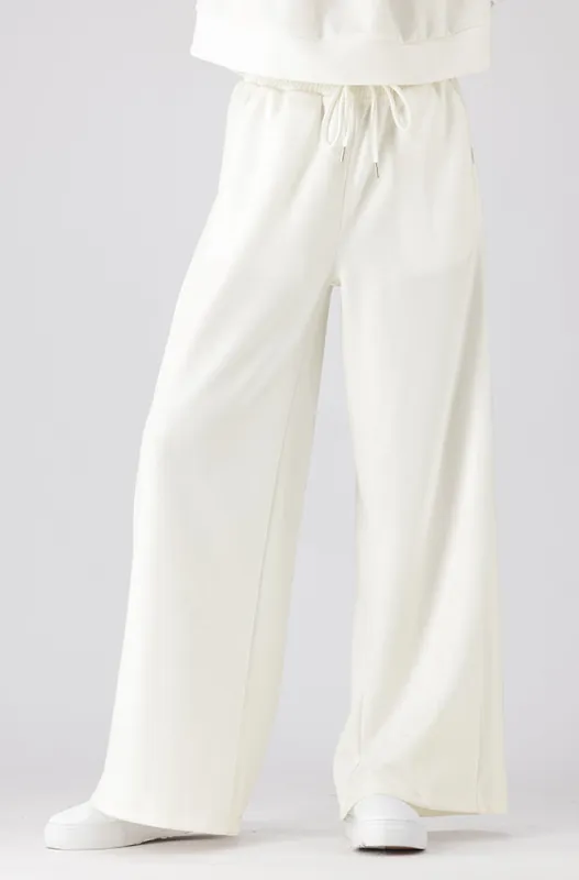 Melissa Soft Touch Scuba Wide Leg Pants _ 156118 _ Cream sold by Dunns
