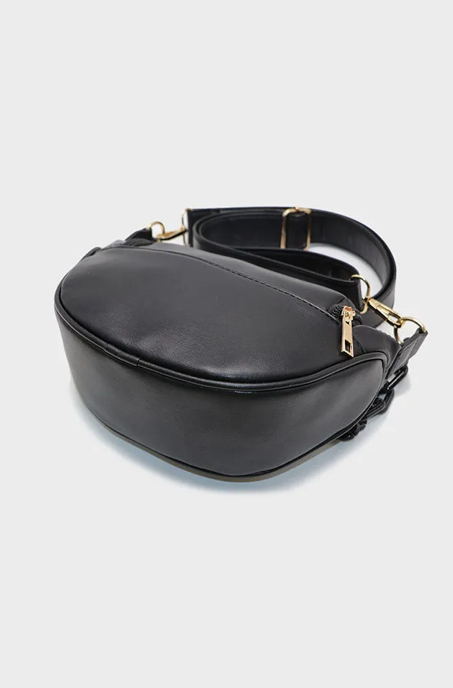 Layla Quilted Moonbag _ 158476 _ Black sold by Dunns product image thumbnail 3