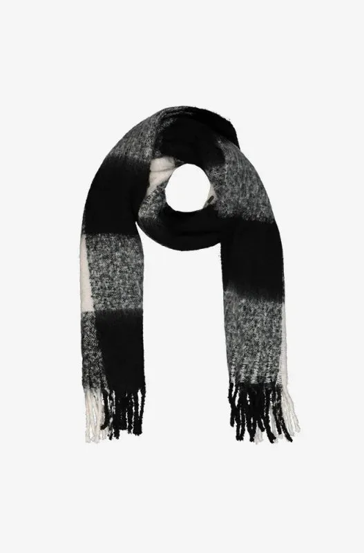 Demi Checkered Blanket Scarf _ 147885 _ Black sold by Dunns