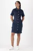 TAMARA DENIM DRESS _ 151345 _ Dark Wash sold by Dunns