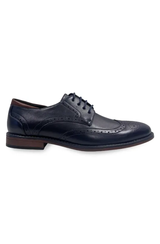 Kade Fashion Brogue Formal _ 158299 _ Navy sold by Dunns
