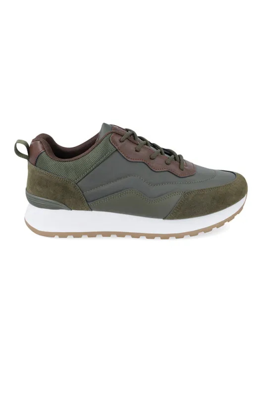 Jasper Nylon Sneaker _ 157675 _ Fatigue sold by Dunns