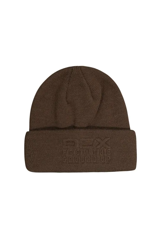 Charls Basic Long Turnup Beanie _ 159589 _ Brown sold by Dunns