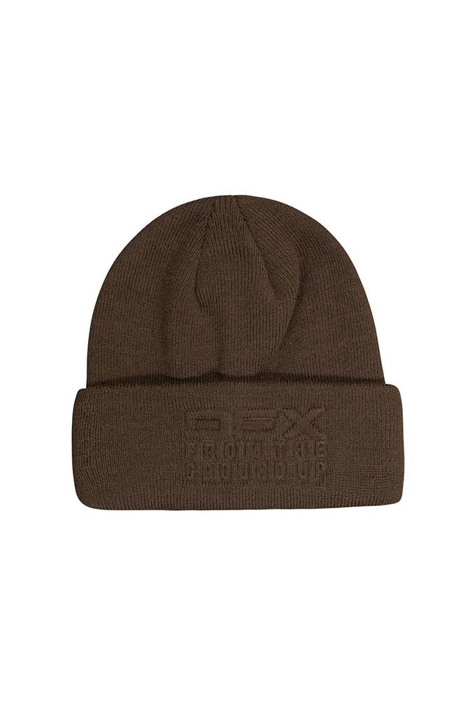 Charls Basic Long Turnup Beanie _ 159589 _ Brown sold by Dunns
