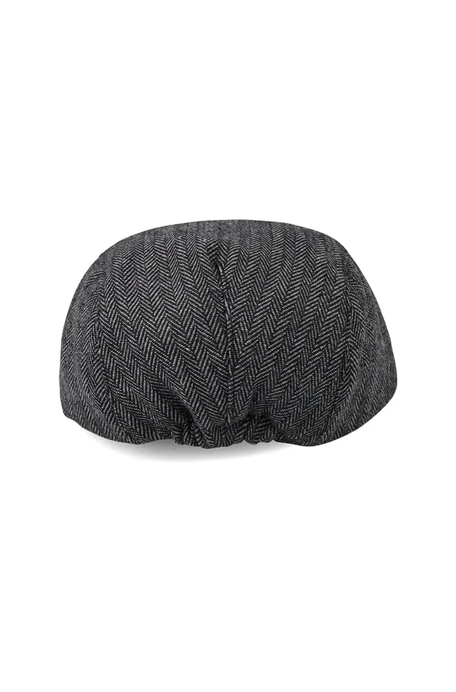 Harper Chevron Newboy Hat _ 159580 _ Charcoal sold by Dunns product image thumbnail 3