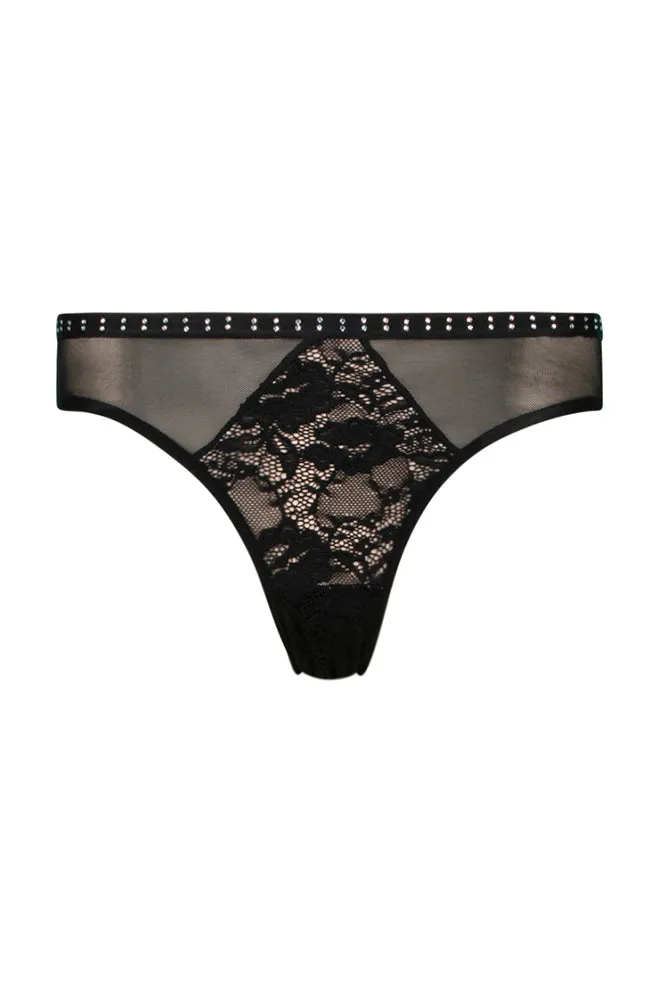 Teagan Diamante Meshlace Brazilian _ 159511 _ Black sold by Dunns