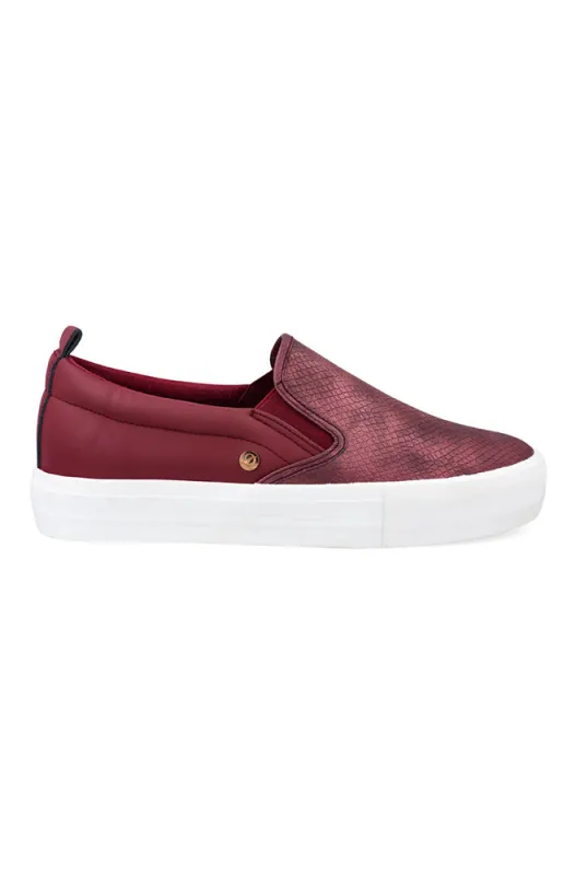 Jemima Slip On Gusset _ 160012 _ Burgundy sold by Dunns