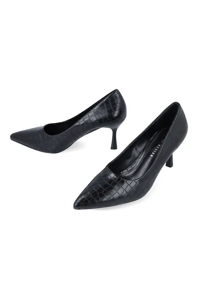 Faye Croc Heel _ 157972 _ Black sold by Dunns product image thumbnail 2