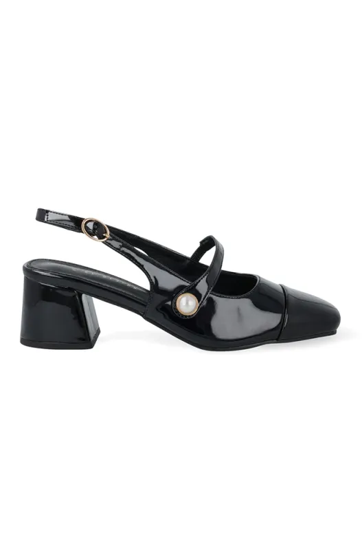Arella Mary Jane Slingback Heel _ 157664 _ Black sold by Dunns