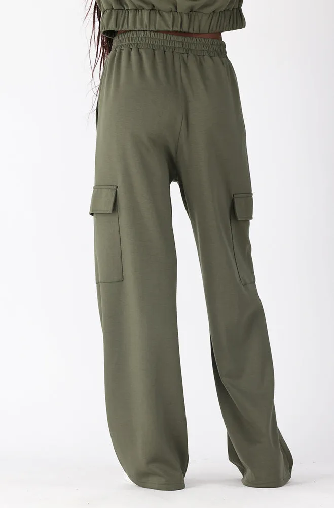 Sofia Soft Touch Scuba Wide Leg Pants _ 156912 _ Fatigue sold by Dunns product image thumbnail 3