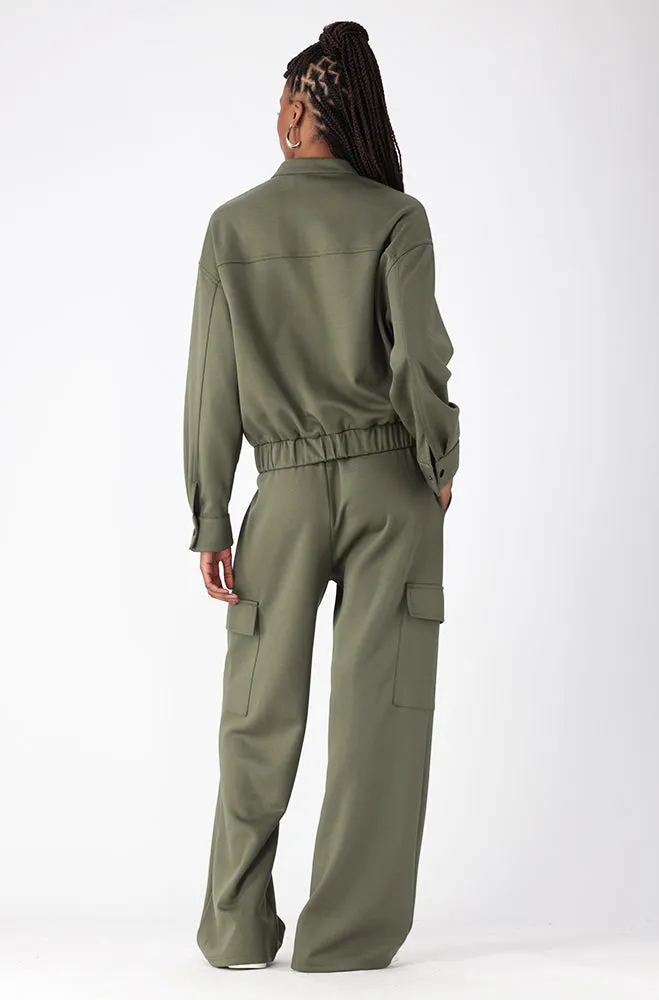 Sofia Soft Touch Scuba Wide Leg Pants _ 156912 _ Fatigue sold by Dunns product image thumbnail 5