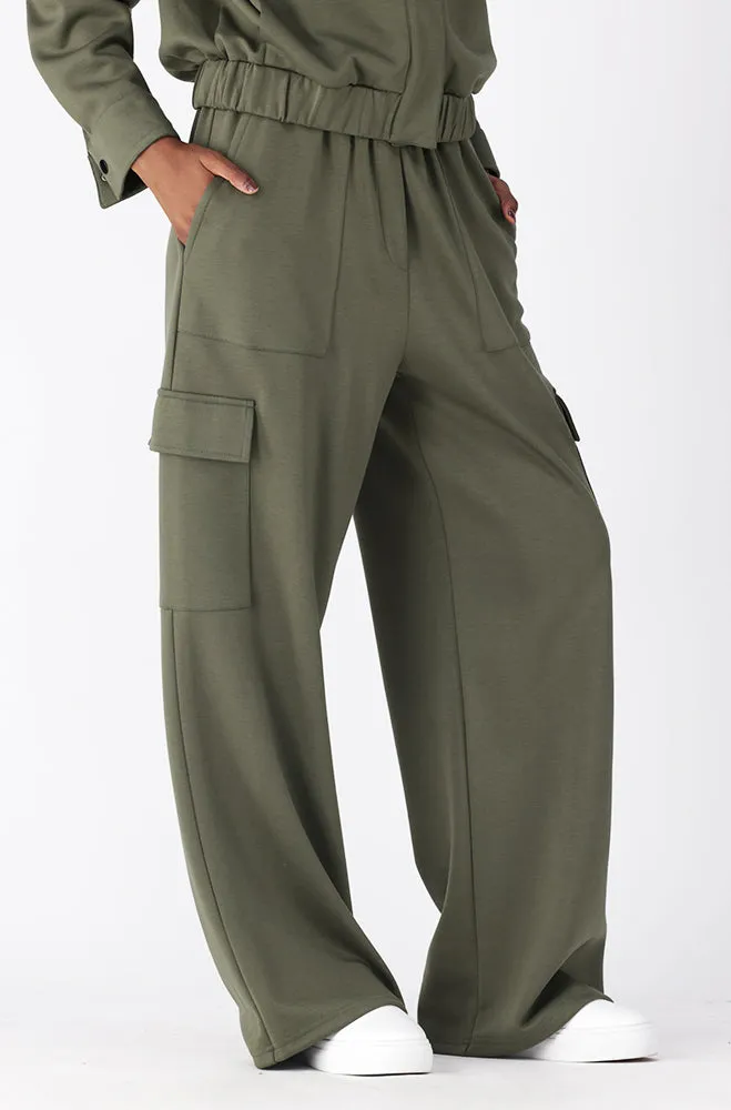 Sofia Soft Touch Scuba Wide Leg Pants _ 156912 _ Fatigue sold by Dunns product image thumbnail 2
