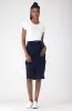 Lala Mid Length Utility Skirt _ 159360 _ Mid Wash sold by Dunns