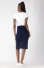 Lala Mid Length Utility Skirt _ 159360 _ Mid Wash sold by Dunns