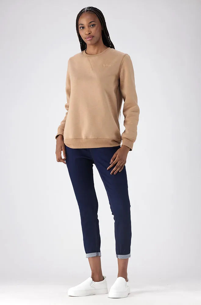 Brooklyn Fleece Crew Neck _ 155788 _ Taupe sold by Dunns product image thumbnail 4