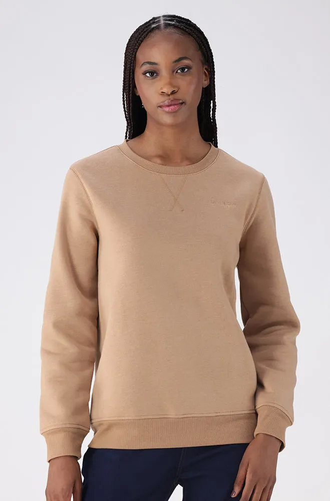 Brooklyn Fleece Crew Neck _ 155788 _ Taupe sold by Dunns