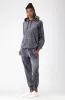 BRITNEY VELOUR HOODIE _ 156121 _ Charcoal sold by Dunns