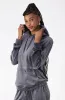 BRITNEY VELOUR HOODIE _ 156121 _ Charcoal sold by Dunns