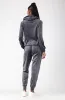 BRITNEY VELOUR HOODIE _ 156121 _ Charcoal sold by Dunns