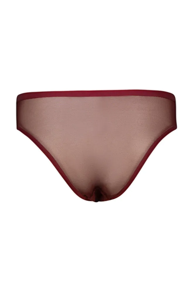 Teagan Diamante Meshlace Brazilian _ 159694 _ Burgundy sold by Dunns product image thumbnail 2